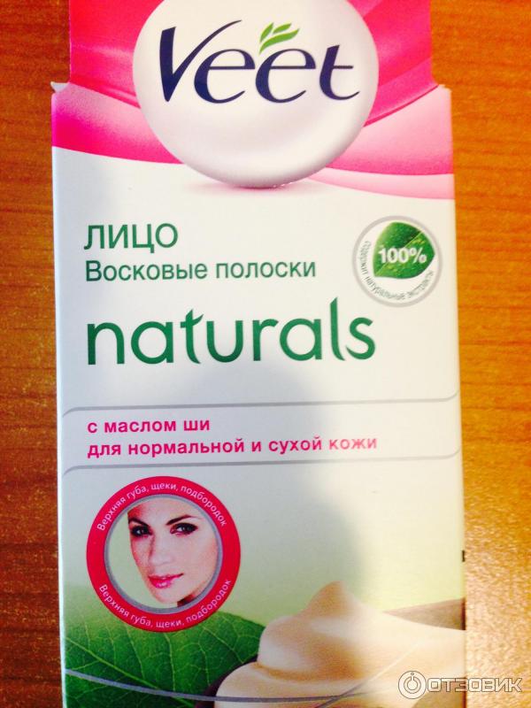 Восковые полоски Veet Naturals для лица фото