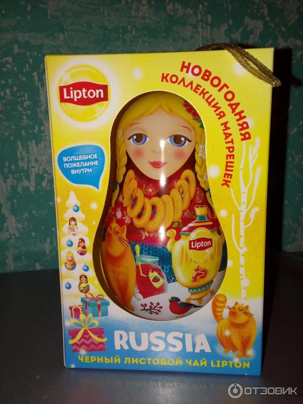 Чай Lipton Новогодняя игрушка-матрешка фото