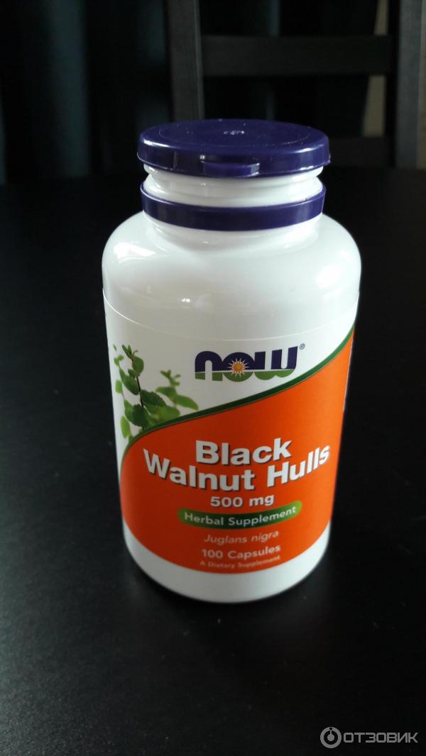 БАД Now Foods Black Walnut Hulls - черный орех! фото