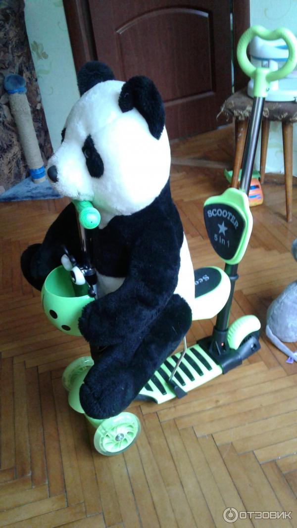 Самокат детский с родительской ручкой scooter mini 5 in 1 фото