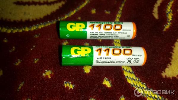 Аккумуляторы GP Rechargeable 1100 mAh AAA фото