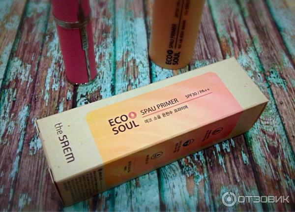 Праймер The Saem Eco Soul Spau Primer SPF30 PA++ для маскировки недостатков фото