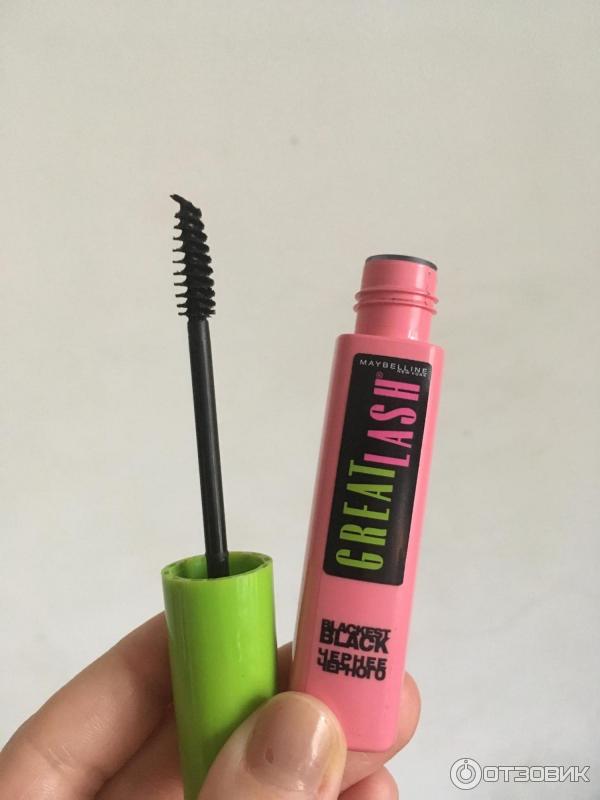 Тушь для ресниц Maybelline New York Great Lash Blackest Black Mascara фото