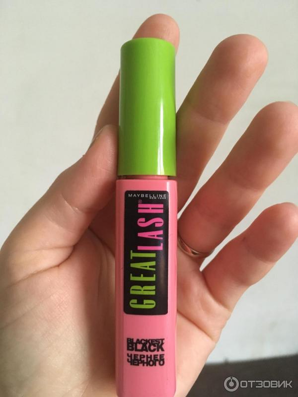 Тушь для ресниц Maybelline New York Great Lash Blackest Black Mascara фото