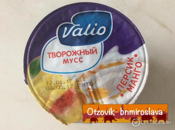 Творожный мусс Valio Персик-манго фото