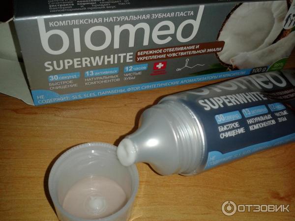 Зубная паста Biomed Superwhite с экстрактом кокоса фото