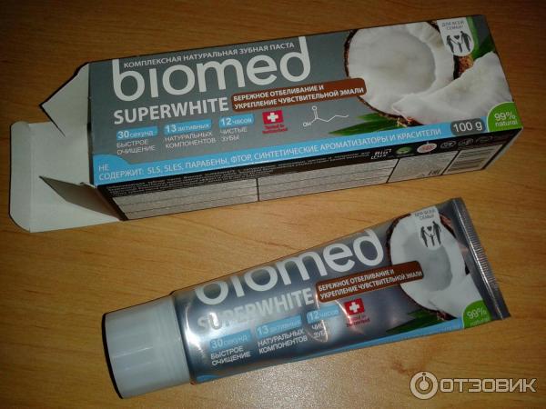 Зубная паста Biomed Superwhite с экстрактом кокоса фото