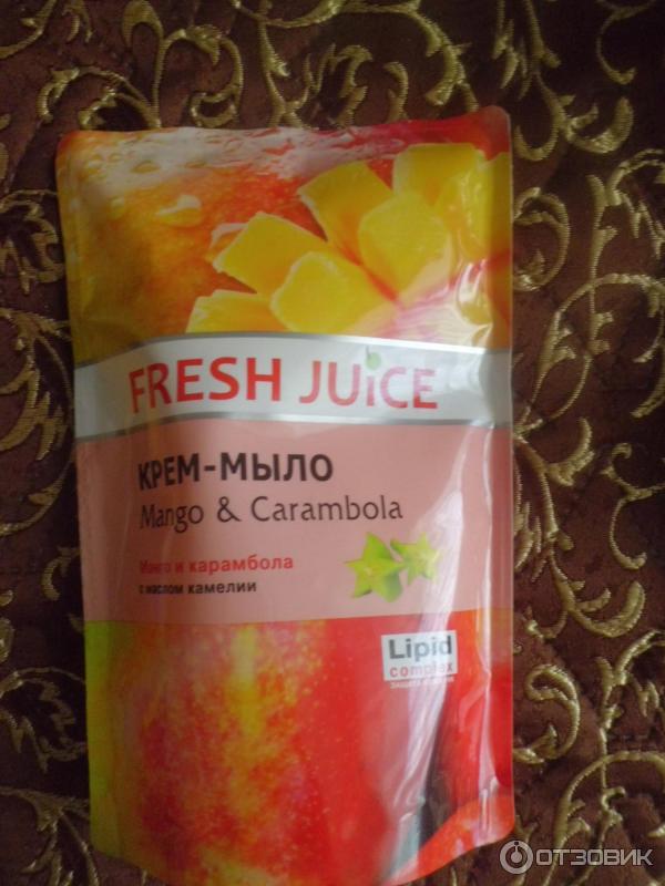 Жидкое крем-мыло Эльфа Fresh Juice Манго и карамбола с маслом камелии фото