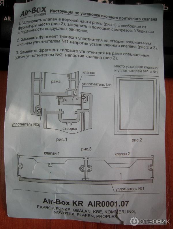 Приточный клапан AIR Box фото