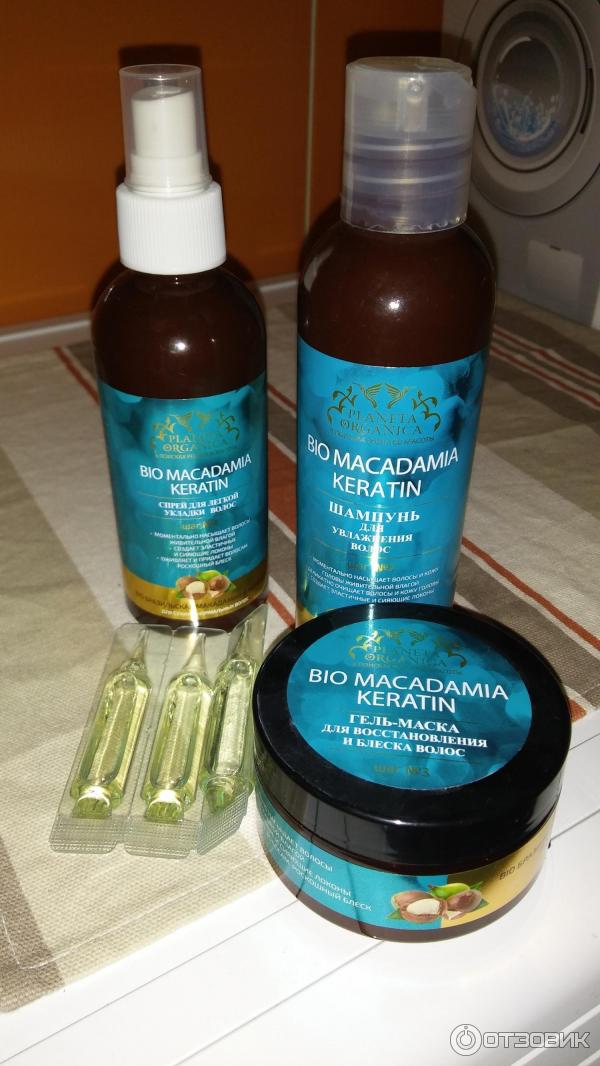 Набор для волос Planeta Organica bio Macadamia Keratin фото