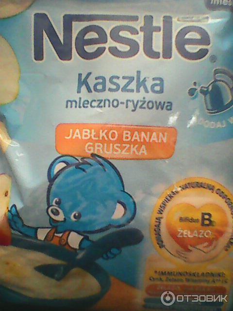 Каша сухая молочная Nestle рисовая с бананом, яблоком и грушей фото