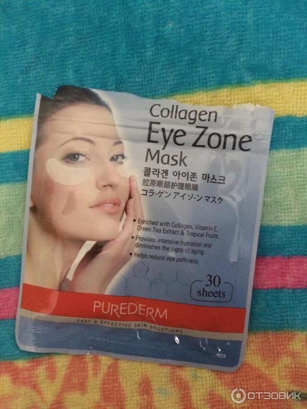 Коллагеновая маска для области вокруг глаз Purederm Collagen Eye Zone Mask фото