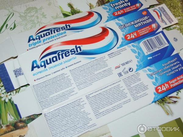 Зубная паста Aquafresh Формула тройной защиты фото