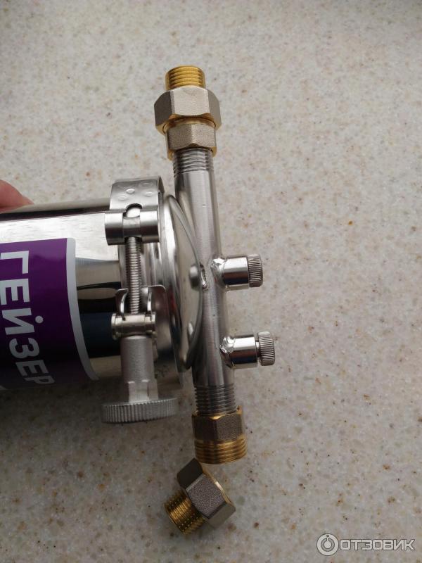 Магистральный фильтр Гейзер Тайфун для горячей и холодной воды фото