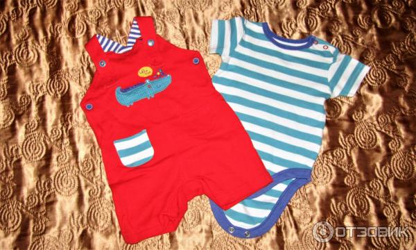 Детский комплект Mothercare комбинезон и боди фото