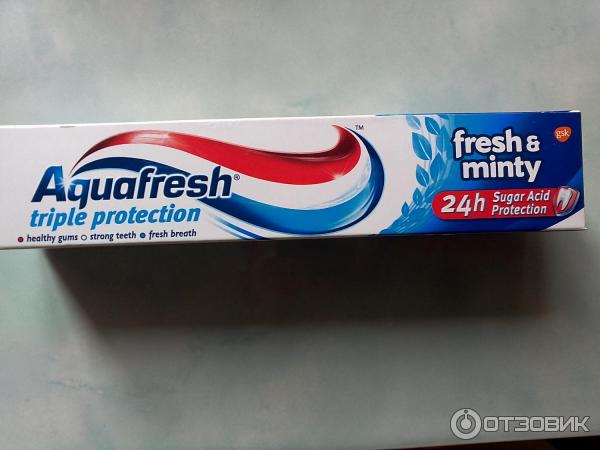 Зубная паста Aquafresh свежая мята.