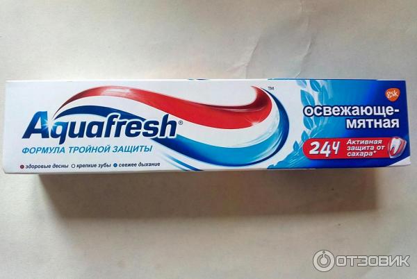 Зубная паста Aquafresh свежая мята.