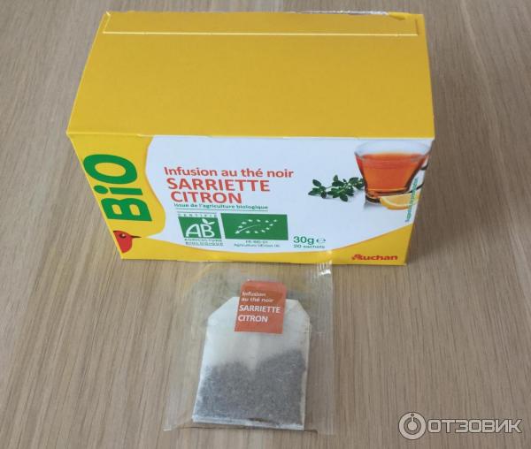 Травяной чай тонизирующий Auchan BIO Sarriette Citron фото