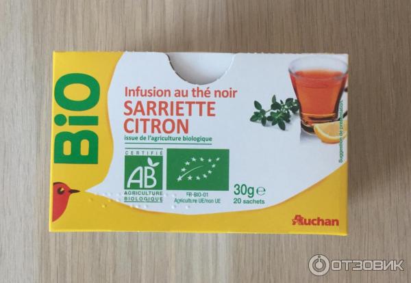 Травяной чай тонизирующий Auchan BIO Sarriette Citron фото