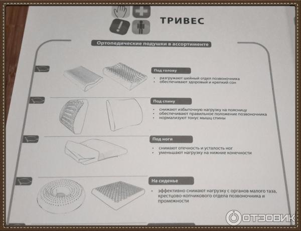 Подушка ортопедическая под спину Тривес ТОП-108 фото
