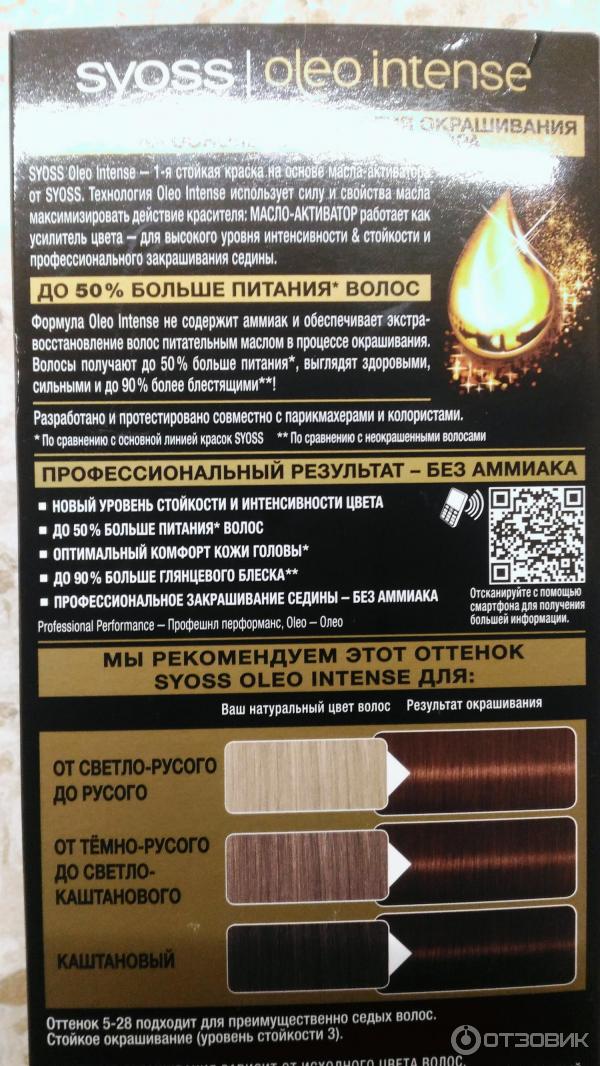 Краска для волос Syoss Oleo Intense фото