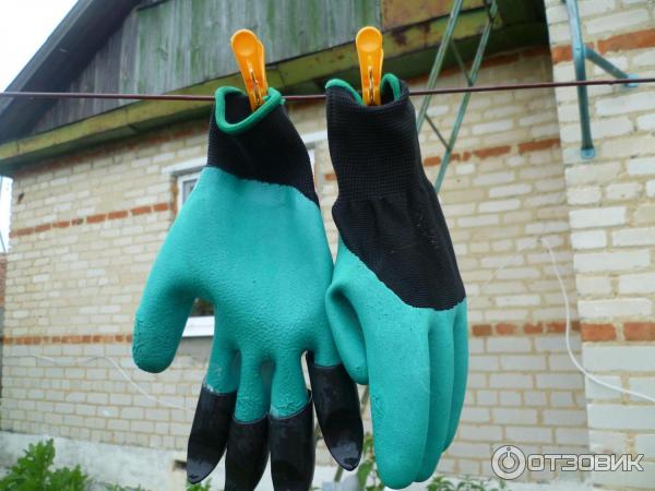 Садовые перчатки с когтями Garden Genie gloves фото