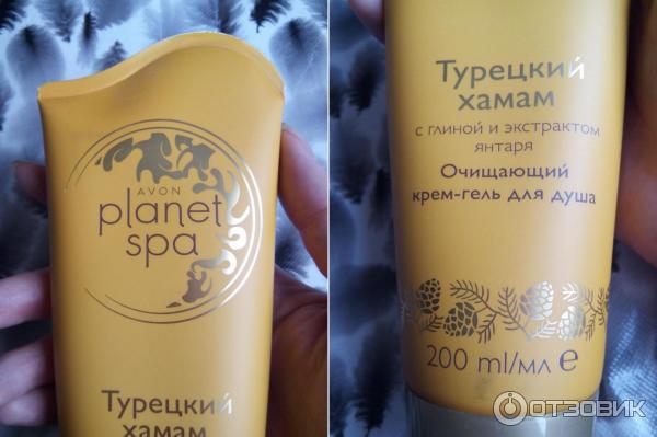 Очищающий крем-гель для душа с глиной Avon Planet Spa Турецкий хамам - дизайн упаковки, аннотации