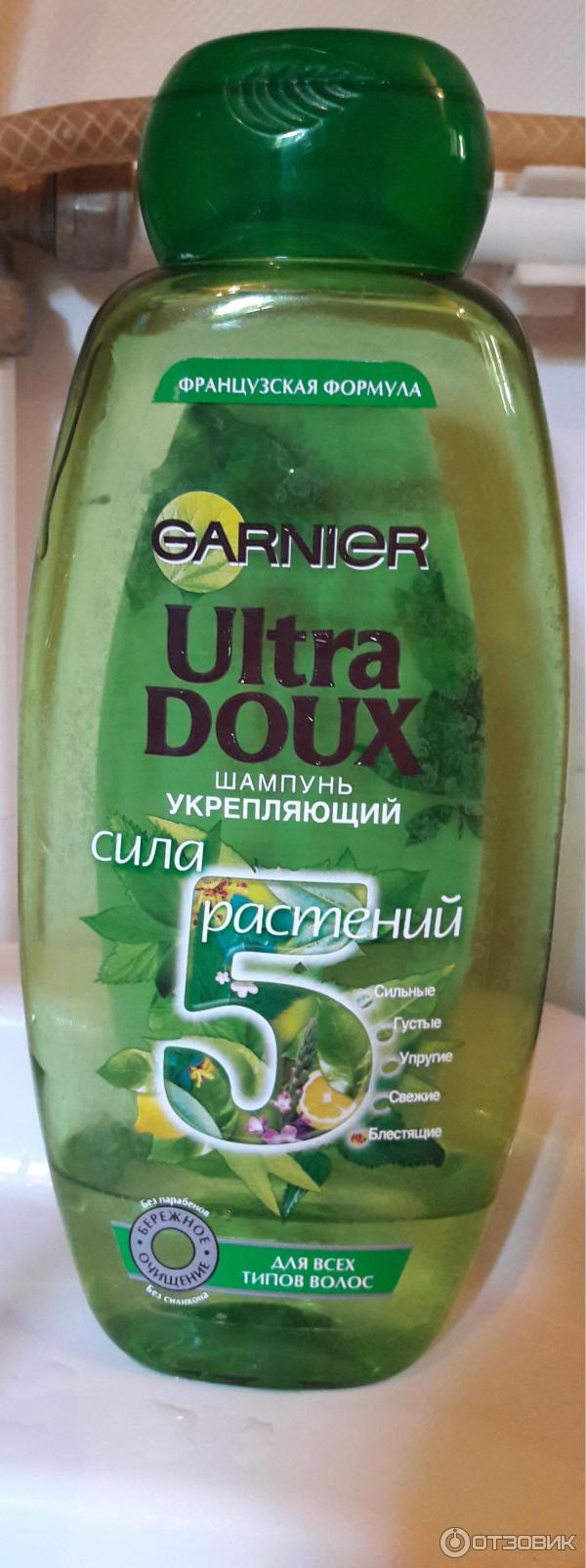 Шампунь Garnier Ultra Doux Сила 5 Растений фото