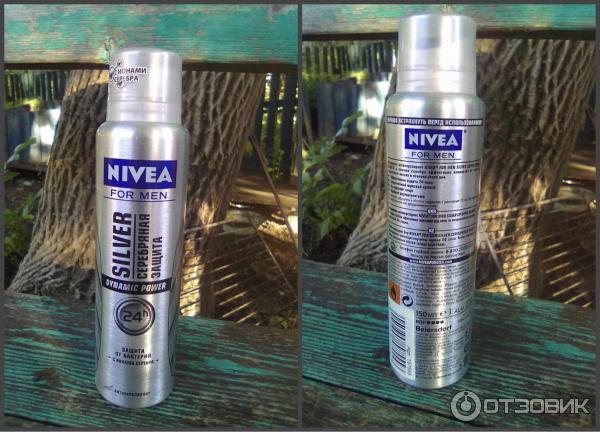 Дезодорант антиперспирант Nivea for men Silver Серебряная защита спрей фото