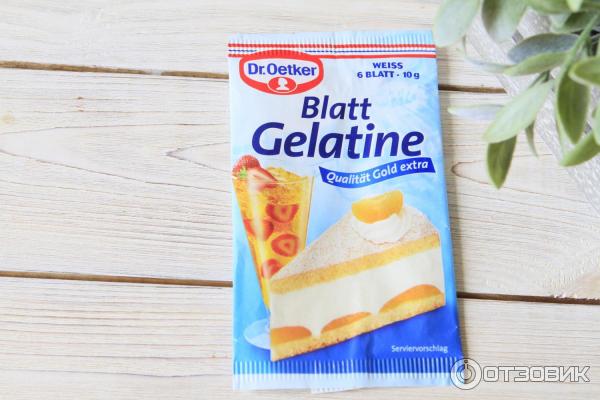 Желатин листовой Blatt Gelatine Dr.Oetker фото