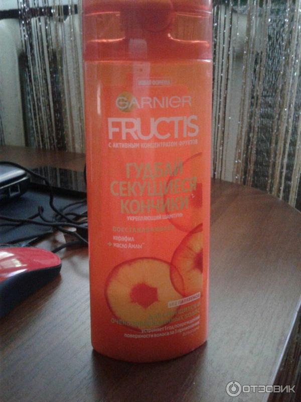 Garnier Fructis Гудбай секущиеся кончики укрепляющий шампунь фото