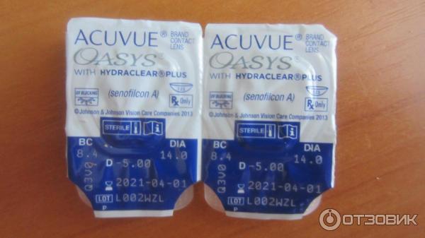 Контактные линзы Acuvue Oasys фото