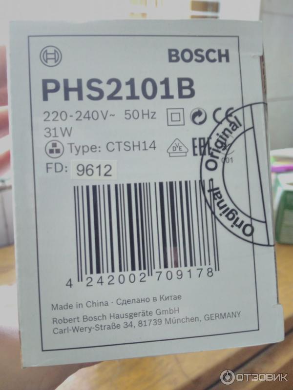 Выпрямитель для волос Bosch PHS 2101 фото