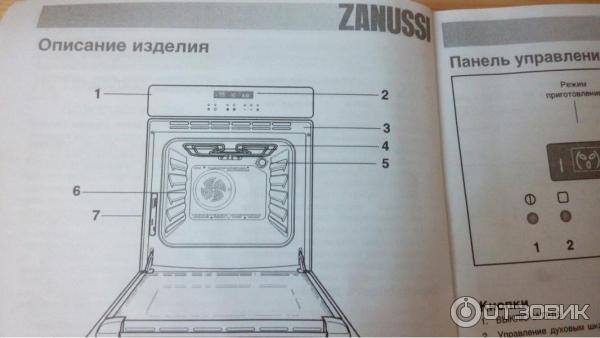 Как включить духовой шкаф zanussi