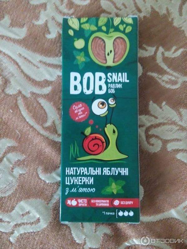 Натуральные яблочные конфеты Эко Снек Bob snail фото