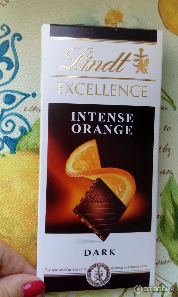 Шоколад Lindt Dark Intense Orange фото