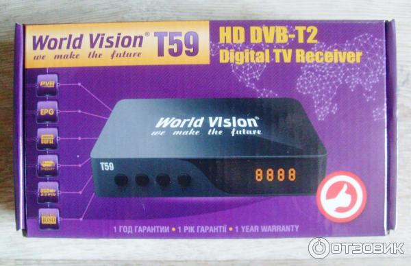 Цифровой эфирный приемник стандарта DVB-T2 World Vision T59 фото