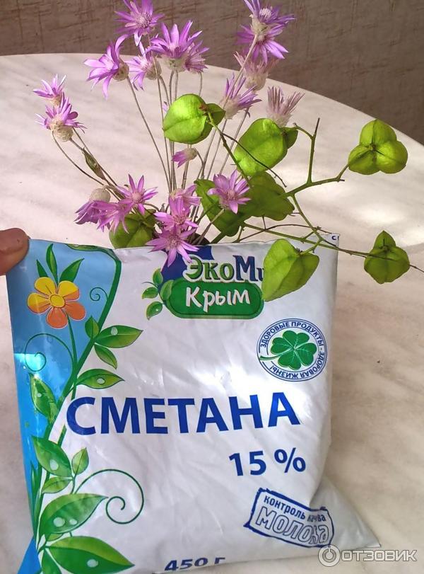 Сметана Эко Милк Крым 15% фото