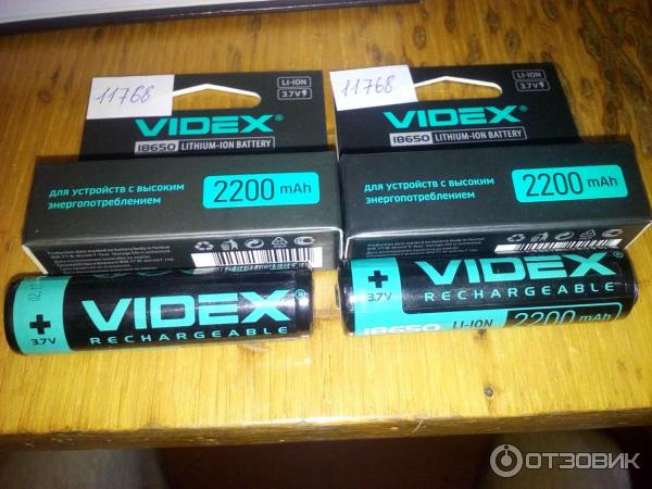 Литий-ионный аккумулятор Videx 18650 3.7V 2200 mAh фото