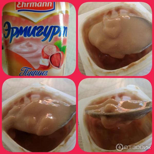 Молочный пудинг Ehrmann Эрмигурт со вкусом ореха фото