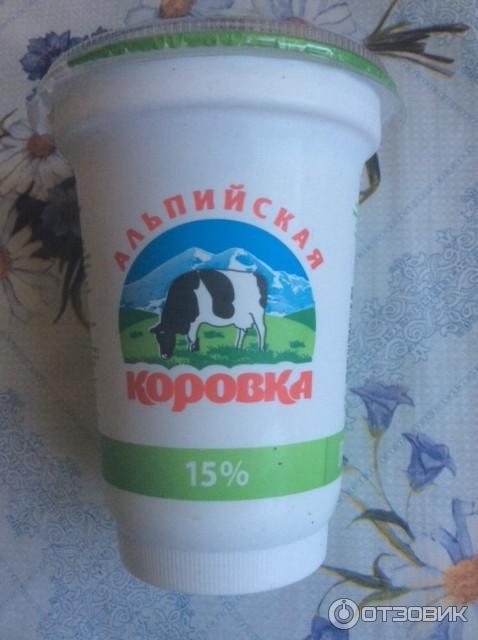 Сметанный продукт Альпийская коровка фото