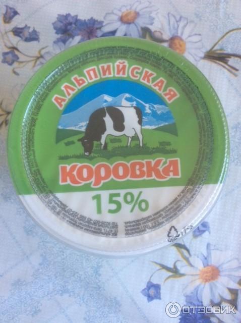 Сметанный продукт Альпийская коровка фото