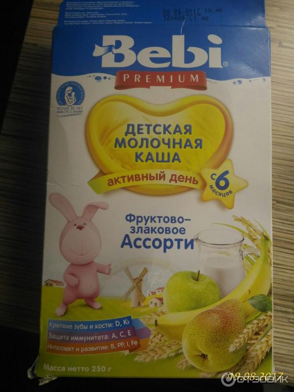 Детская молочная каша Bebi Premium Фруктово-злаковое ассорти фото