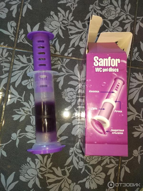 Гелевый очиститель унитаза Sanfor WC Gel Discs фото