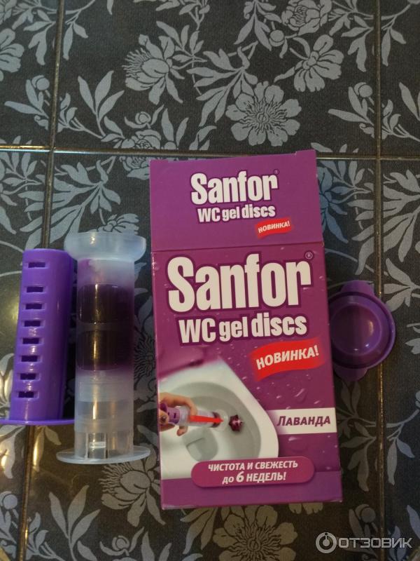 Гелевый очиститель унитаза Sanfor WC Gel Discs фото