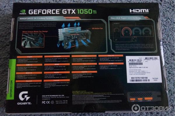 Видеокарта Gigabyte GTX 1050Ti GV-N105TOC-4GD фото