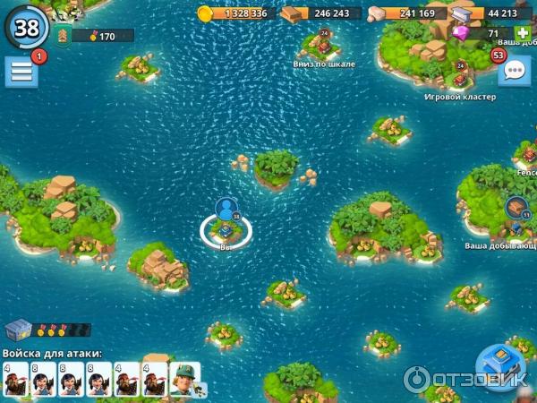 Карта в Boom Beach