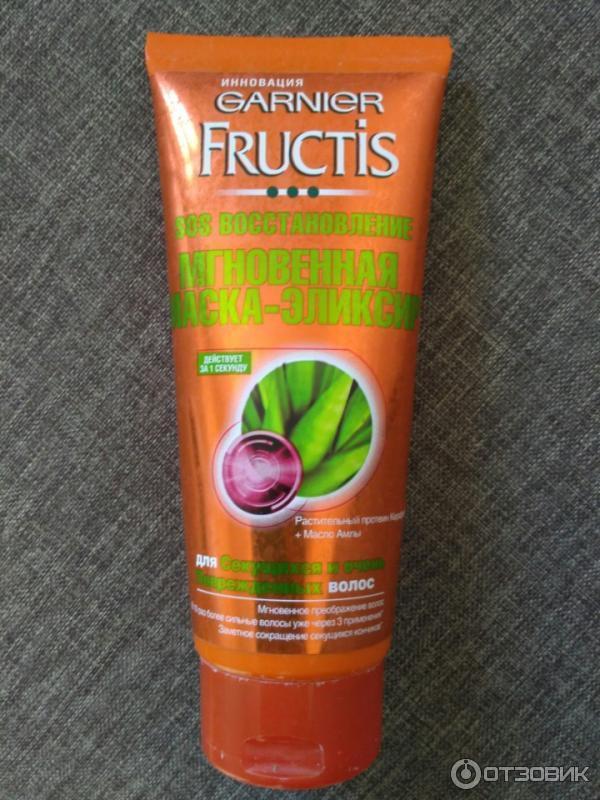 Мгновенная маска-эликсир Garnier Fructis SOS восстановление фото