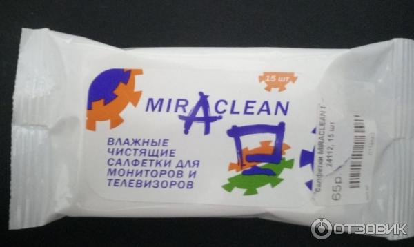 Влажные чистящие салфетки Miraclean для мониторов и телевизоров