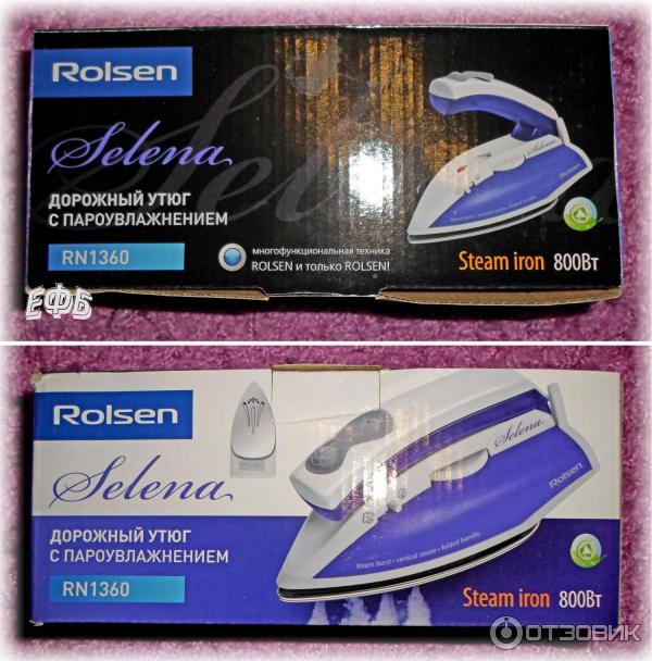 Дорожный утюг с пароувлажнением Rolsen RN1360 Selena фото